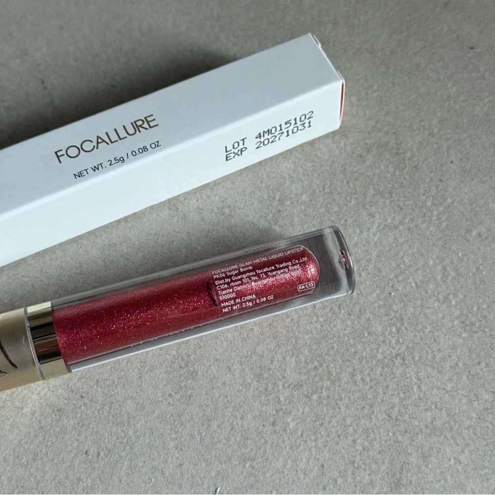 Focallure Glam Metal Liquid Lipstick Shimmer Red